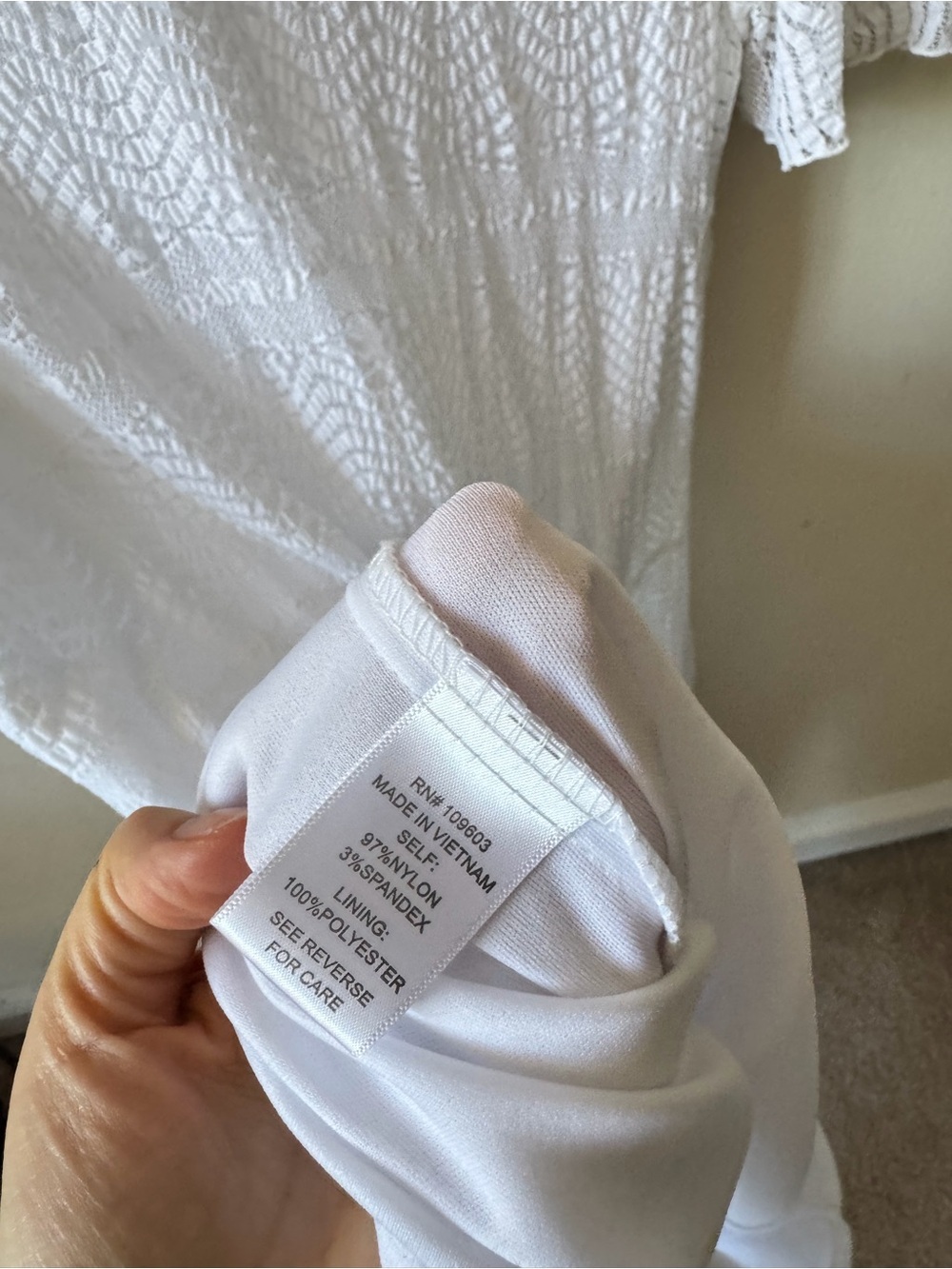 Rabbit Rabbit Rabbit White Textured Midi Dress with V-Neck - Picture 7 of 8
